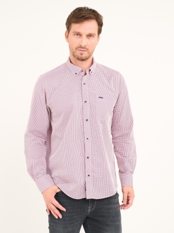Lee Cooper - Camasa barbat cu carouri si detalii logo