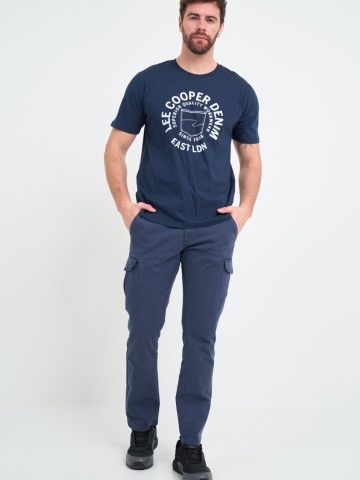 Lee Cooper - Pantaloni cargo barbat de culoare uniforma - Img 7