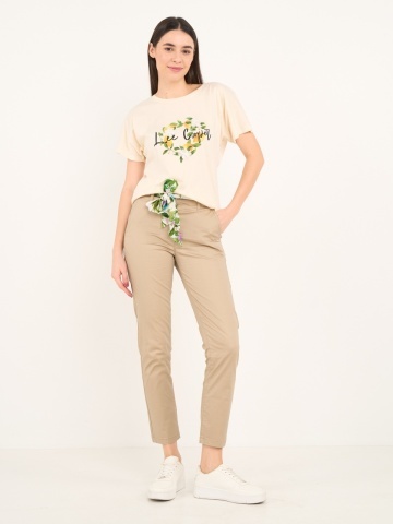 Lee Cooper - Pantaloni lungi dama de culoare uniforma cu detalii - Img 10