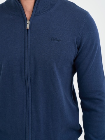 Lee Cooper - Pulover barbat de culoare uniforma cu fermoar - Img 3