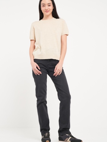 Lee Cooper - Pulover dama cu maneca scurta de culoare uniforma - Img 6