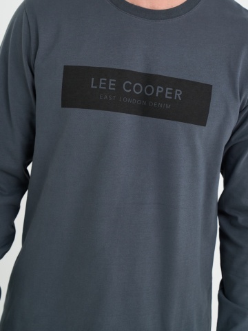 Lee Cooper - Tricou barbat cu maneca lunga cu logo aplicat - Img 4