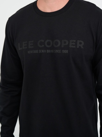 Lee Cooper - Tricou barbat cu maneca lunga cu logo - Img 3