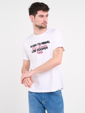 Lee Cooper - Tricou barbat cu maneca scurta si detalii logo