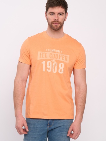 Lee Cooper - Tricou barbat cu maneca scurta si imprimeu logo text