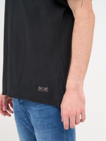 Lee Cooper - Tricou barbat de culoare uniforma cu detalii - Img 3