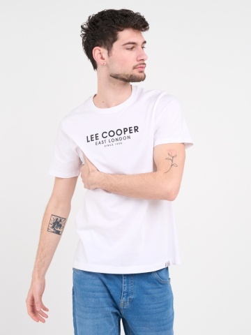 Lee Cooper - Tricou barbat de culoare uniforma cu imprimeu logo - Img 7