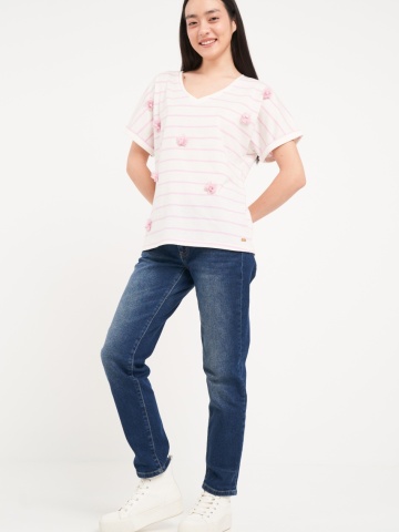 Lee Cooper - Tricou dama cu dungi si detalii - Img 7
