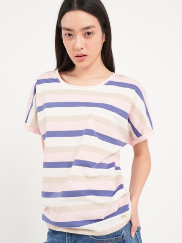 Lee Cooper - Tricou dama cu maneca scurta si dungi - Img 3