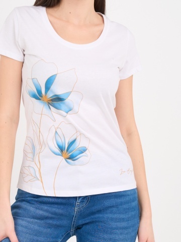 Lee Cooper - Tricou dama cu maneca scurta si imprimeu grafic - Img 4