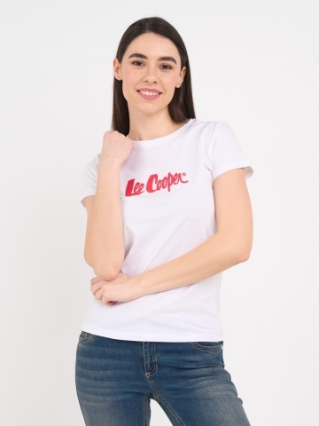 Lee Cooper - Tricou dama cu maneca scurta si logo - Img 6