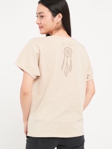 Lee Cooper - Tricou dama de culoare uniforma cu imprimeu grafic - Img 2