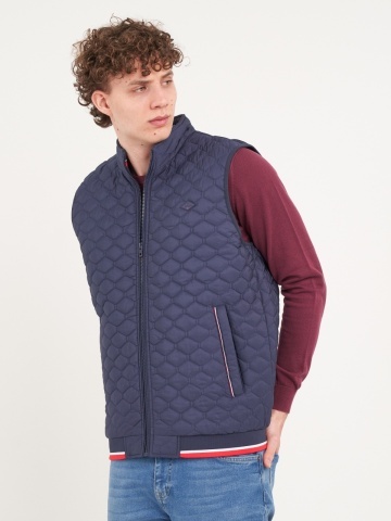 Lee Cooper - Vesta barbat cu buzunare de culoare uniforma