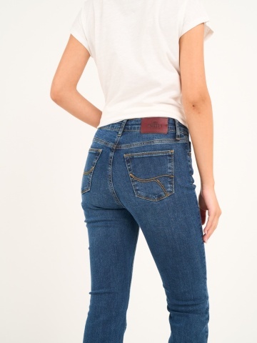 Timeout - Blugi dama bootcut de culoare uniforma - Img 4