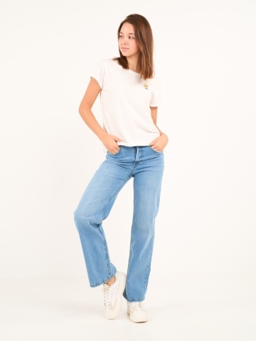 Timeout - Blugi dama straight cu aspect decolorat - Img 11