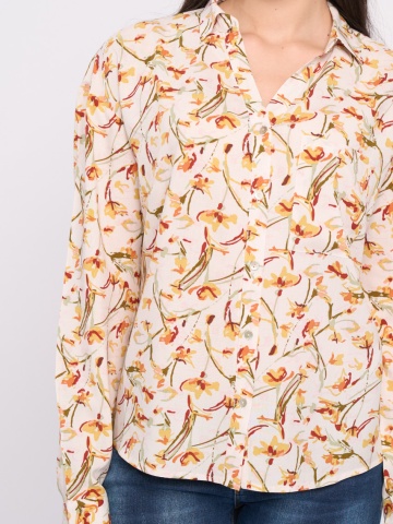 Timeout - Camasa dama maneca lunga cu model floral - Img 3