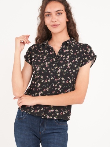 Timeout - Camasa dama maneca scurta cu imprimeu floral - Img 4