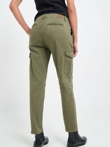 Timeout - Pantaloni cargo dama de culoare uniforma - Img 3