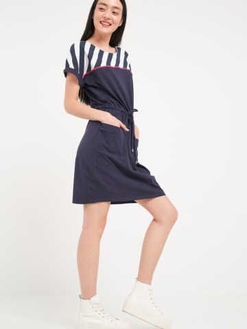 Timeout - Rochie dama de culoare uniforma cu detalii - Img 5