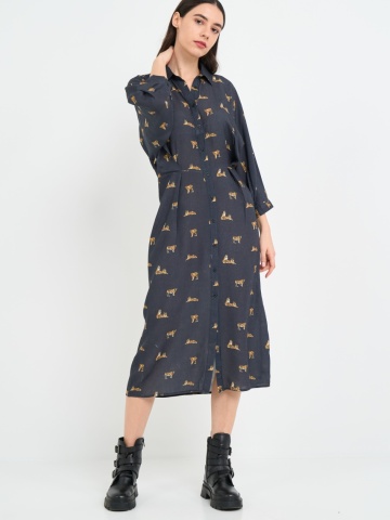 Timeout - Rochie dama tip camasa cu model - Img 7