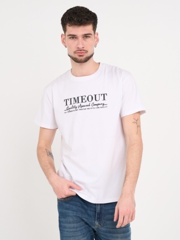 Timeout - Tricou barbat cu maneca scurta si imprimeu logo