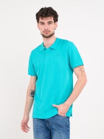 Timeout - Tricou barbat polo de culoare uniforma cu logo