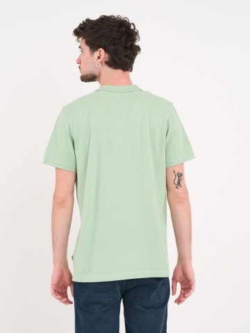 Timeout - Tricou barbat polo de culoare uniforma cu logo - Img 2