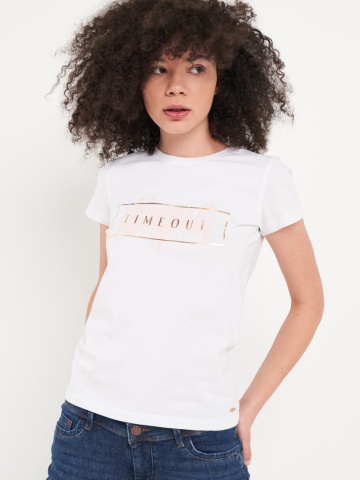 Timeout - Tricou dama cu imprimeu logo - Img 5