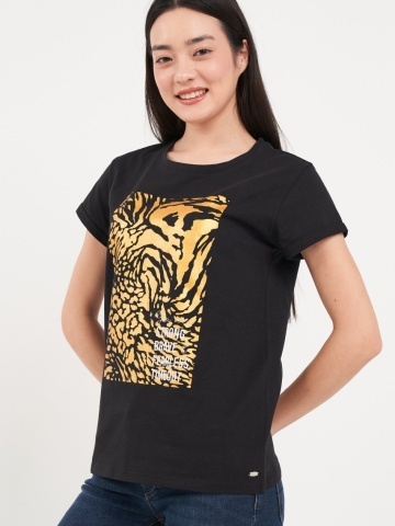 Timeout - Tricou dama cu maneca scurta si imprimeu grafic - Img 3