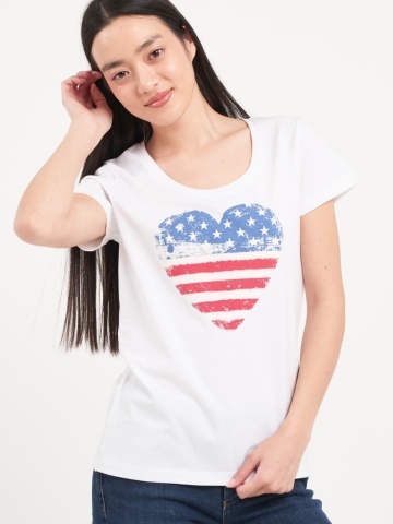 Timeout - Tricou dama cu maneca scurta si imprimeu grafic - Img 4