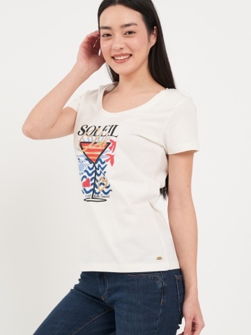 Timeout - Tricou dama cu maneca scurta si imprimeu grafic - Img 7