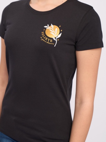 Timeout - Tricou dama cu maneca scurta si imprimeu mesaj - Img 3