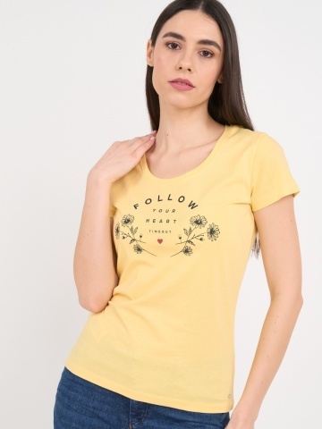 Timeout - Tricou dama cu maneca scurta si imprimeu text - Img 3