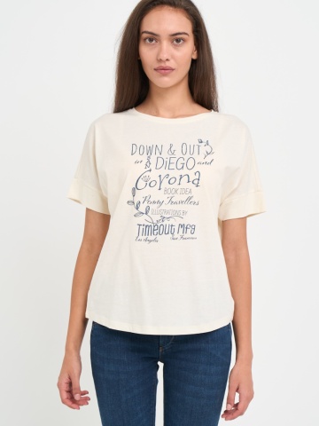 Timeout - Tricou dama maneca scurta cu imprimeu text grafic - Img 6