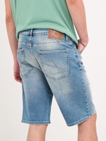 Kenvelo - Bermude barbat din denim cu rupturi si aspect decolorat - Img 3