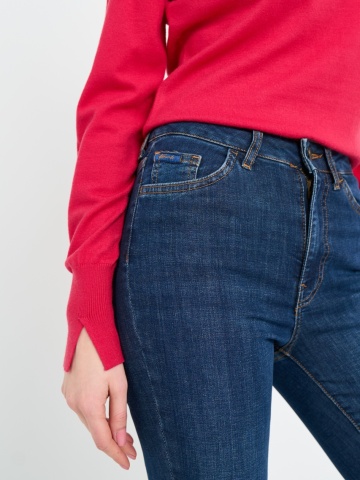Kenvelo - Blugi dama bootcut cu aspect usor decolorat - Img 5