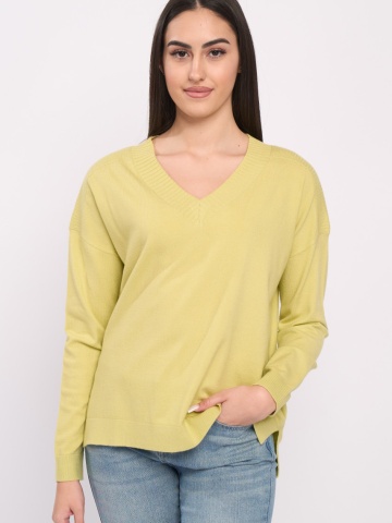 Kenvelo - Pulover dama maneca lunga culoare uniforma