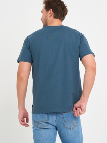 Kenvelo - Tricou barbat cu maneca scurta de culoare uniforma si logo aplicat - Img 2