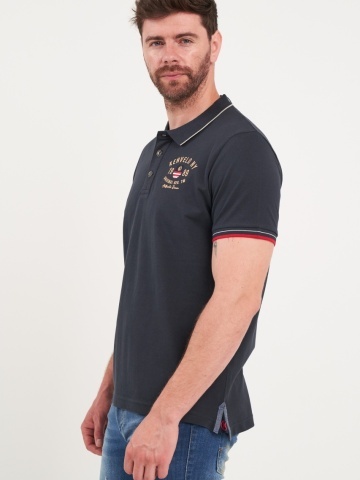 Kenvelo - Tricou barbat polo cu detalii logo - Img 5