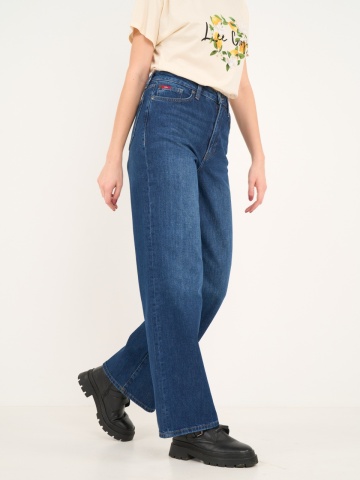 Lee Cooper - Blugi dama wide cu aspect usor decolorat - Img 7