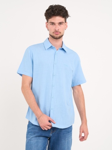 Lee Cooper - Camasa barbat cu maneca scurta regular de culoare uniforma