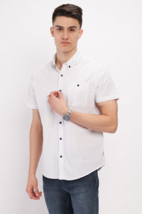 Lee Cooper - Camasa barbat maneca scurta regular cu model si buzunar