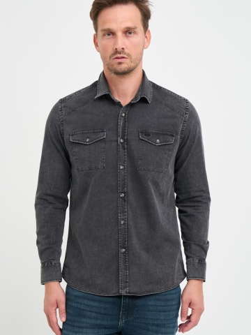Lee Cooper - Camasa barbat regular cu buzunare cu clapeta aplicate