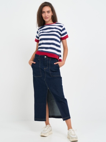 Lee Cooper - Fusta dama din denim cu buzunare aplicate - Img 9