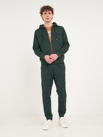 Lee Cooper - Hanorac barbat cu gluga si fermoar cu logo aplicat - Img 8