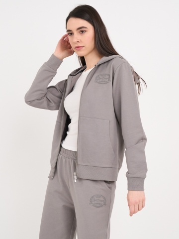 Lee Cooper - Hanorac dama cu fermoar si imprimeu logo - Img 7
