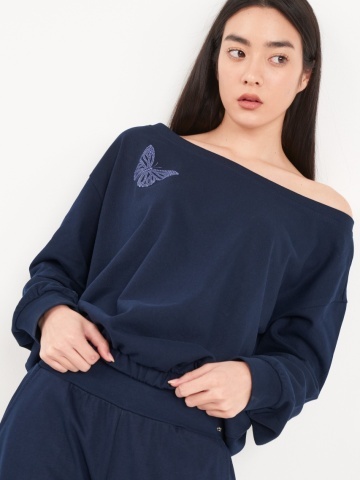 Lee Cooper - Hanorac dama de culoare uniforma cu detalii - Img 2