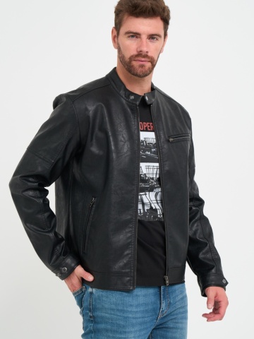 Lee Cooper - Jacheta barbat din piele ecologica cu buzunare - Img 8
