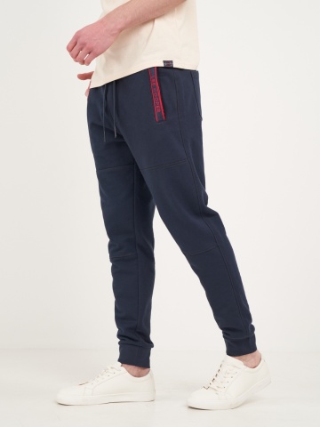 Lee Cooper - Pantaloni lungi barbat sport de culoare uniforma cu detalii logo - Img 7