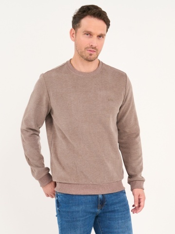 Lee Cooper - Pulover barbat de culoare uniforma cu detalii logo